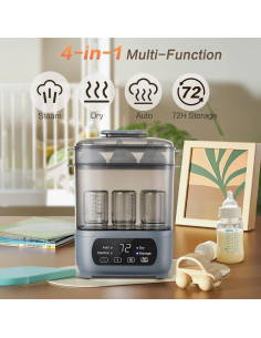 Esterilizador y Secador de Biberones 4 en 1 Gris - Alta Eficiencia 2