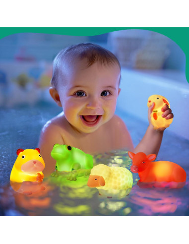 Set de 6 Juguetes de Baño Iluminados VIBOYLAR para Niños