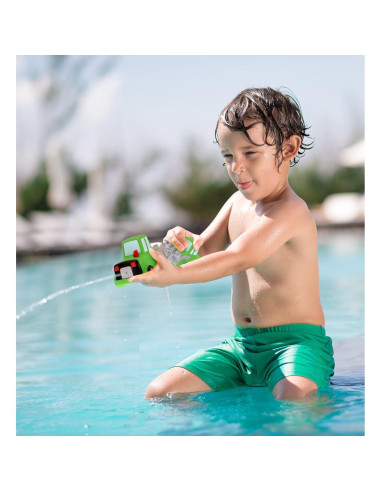 Juguete de Baño Bulldozer DolliBu Verde Flotante 9.5cm