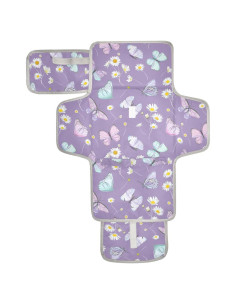 Almohadilla Cambiadora Portátil Morado Mariposa - 62x30 cm
