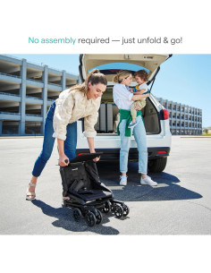 Carriola Plegable Munchkin Sparrow Negra para Bebés y Niños 2