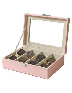 Organizador de Gafas de Sol UnionPlus 4 Ranuras Rubor de Pera