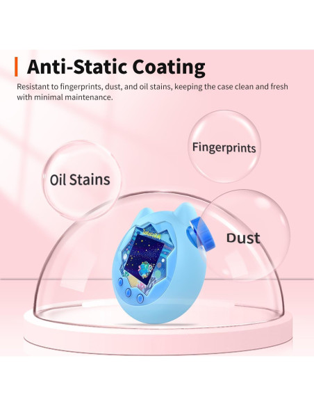 Funda Protectora de Silicona HUKWIMO para Tamagotchi Paradise Azul