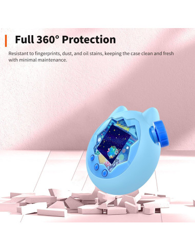 Funda Protectora de Silicona HUKWIMO para Tamagotchi Paradise Azul