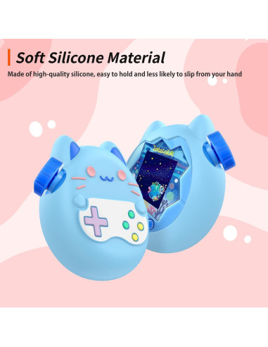 Funda Protectora de Silicona HUKWIMO para Tamagotchi Paradise Azul
