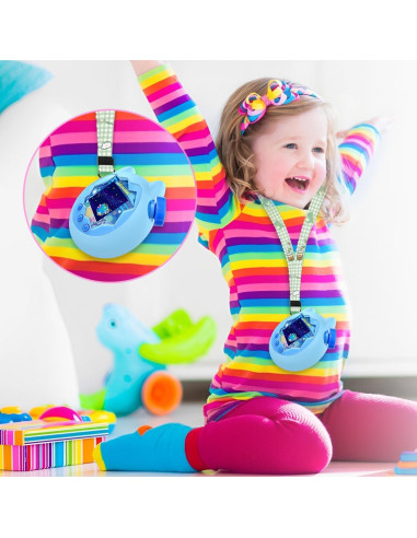 Funda Protectora de Silicona HUKWIMO para Tamagotchi Paradise Azul