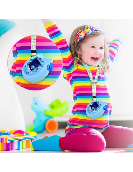 Funda Protectora de Silicona HUKWIMO para Tamagotchi Paradise Azul