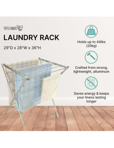 Estante de Secado Plegable TOTES BABIES de Aluminio 91.44 cm 2