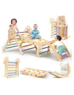 Juego de Triángulo Pikler Venseen 9-en-1 para Bebés