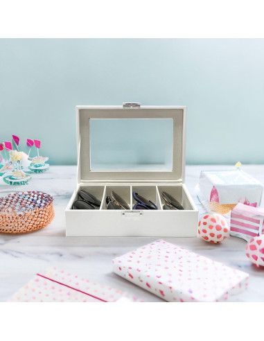 Organizador de Gafas de Sol JB0002 Cuero Sintético 4 Ranuras