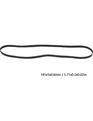 2 Correas de Reemplazo para Tocadiscos BTSEURY 145x5mm Caucho