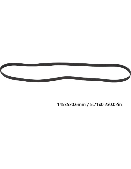 2 Correas de Reemplazo para Tocadiscos BTSEURY 145x5mm Caucho