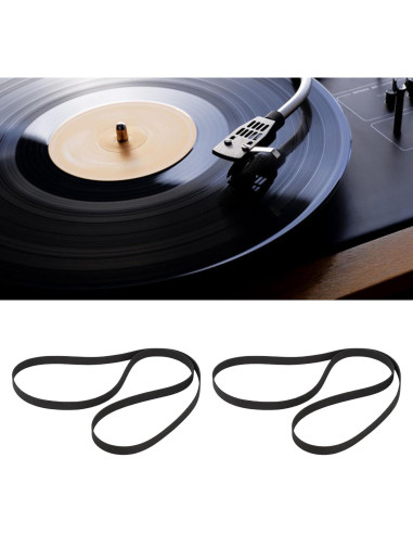 2 Correas de Reemplazo para Tocadiscos BTSEURY 145x5mm Caucho