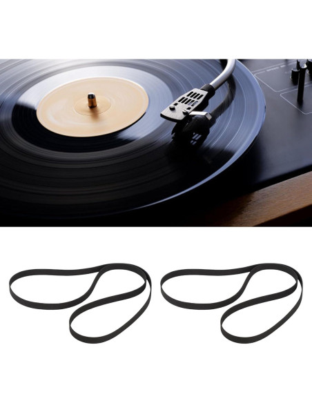 2 Correas de Reemplazo para Tocadiscos BTSEURY 145x5mm Caucho