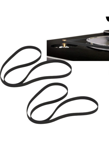 2 Correas de Reemplazo para Tocadiscos BTSEURY 145x5mm Caucho