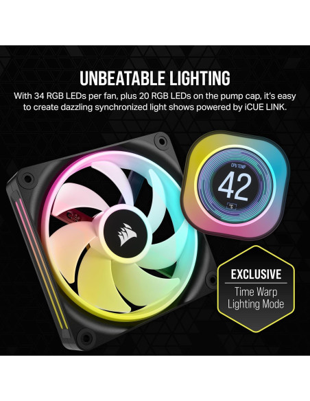 Enfriador de CPU Líquido Corsair iCUE H100i LCD 240mm RGB
