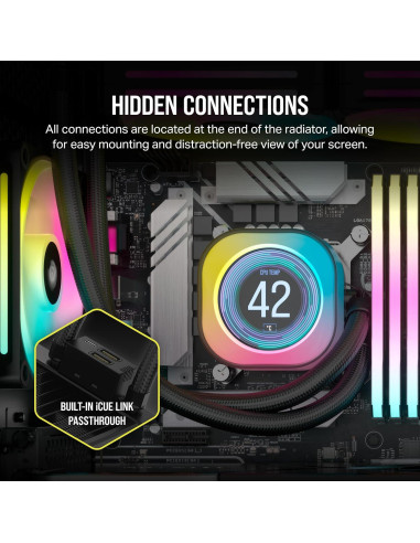 Enfriador de CPU Líquido Corsair iCUE H100i LCD 240mm RGB