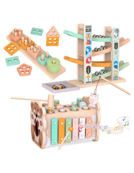 Juguetes Montessori de Madera Shen Zhen 5 en 1 para Niños 1-3 Años