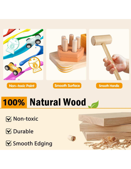 Juguetes Montessori de Madera Shen Zhen 5 en 1 para Niños 1-3 Años