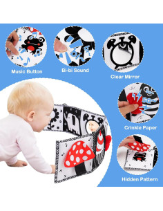 Libro Suave Sensorial Thremhoo para Bebés 0-6 meses 2