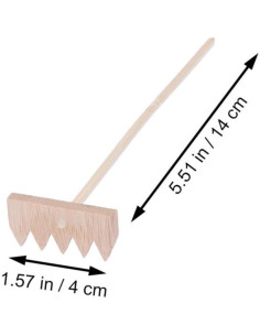 4 Rastrillos Mini de Bambú para Jardín Zen - NAMOARLY 2