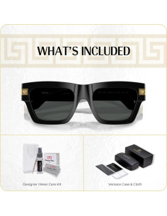 Gafas de sol rectangulares Versace VE4464 para hombres con kit 2