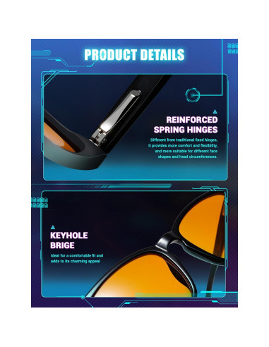 Gafas de Bloqueo de Luz Azul TIJN Vintage Marco Redondo