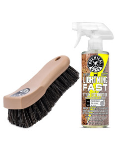 Paquete de limpieza de cuero Chemical Guys con cepillo y extractor