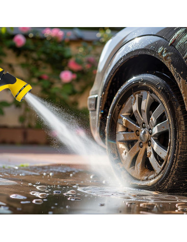 Manguera de Jardín AiPertop 15.24m Expandible con Boquilla 8 Modos