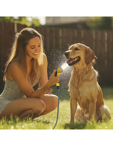 Manguera de Jardín AiPertop 15.24m Expandible con Boquilla 8 Modos