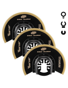 Cuchillas de Sierra Oscilante Vearter 3 Piezas Titanio 8.89 cm