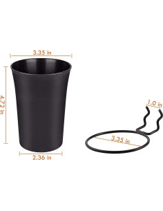 G.CORE 9 Tazas Negras para Tablero Perforado - Organizador 2