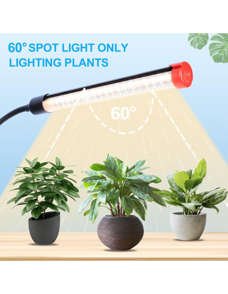 Lámpara de Crecimiento LED FECiDA 45W con Temporizador y Clip