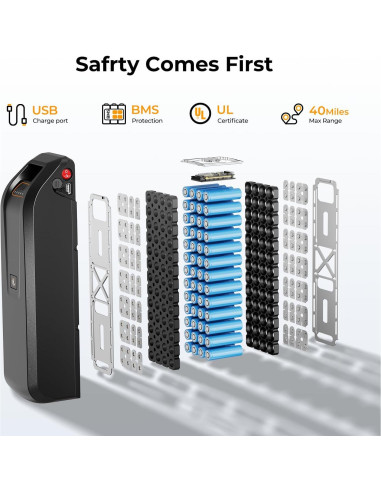 Bicicleta Eléctrica Jasion EB5 750W 64Km 7 Velocidades