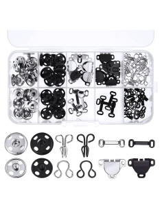 Broches para Coser BeautyChen - 50 Pares, 3 Estilos, 2 Colores