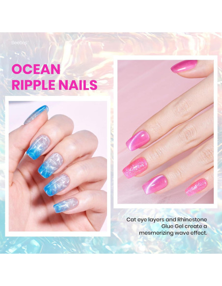 Kit de Esmalte de Uñas Gel Beetles 20 Colores Neón Brillantes