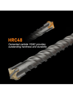 Conjunto de Brocas SDS Plus WildBossy 3 Piezas 1.59 cm x 30.48 cm 2