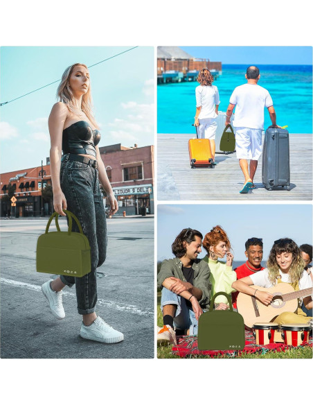 Bolsa de Almuerzo Reutilizable DALINDA Verde Militar 9.5L