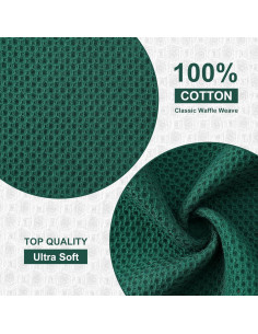 Paños de Cocina Kitinjoy 100% Algodón 6 Piezas 30x30 cm Verde 2