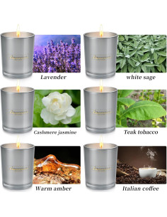 Set de 6 Velas Aromáticas Yinuo - Cera de Soja, 250H 2