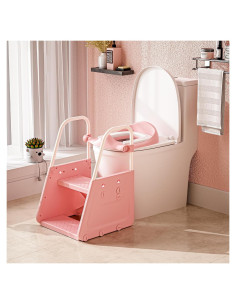 Asiento de Entrenamiento para Baño 3 en 1 CheerKid Rosa