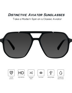 Gafas de sol aviador Mosanana Karry grandes polarizadas 2