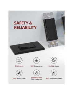 Interruptor de Pared AIDA Negro Mate Un Polo 15A 20 Unidades 2