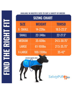 Chaleco Reflectante SafetyPUP XD para Perros Pequeños Azul 2