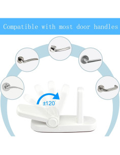 Cerraduras de Seguridad para Puertas Niños 4 Piezas 3M Blanco 2