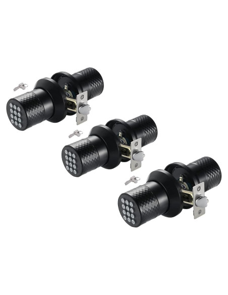 Cerradura de Pomo Electrónica Buoan YL-98 Negra con Teclado