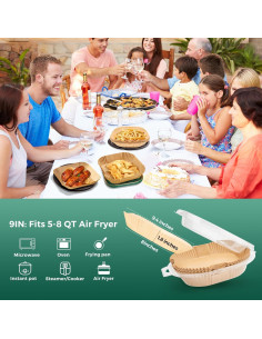 Forros de Papel para Freidora de Aire Vailnd 50 pcs 20.32 cm 2