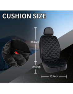 Cojín de Asiento ESMING para Automóvil Negro 53x48 cm 2