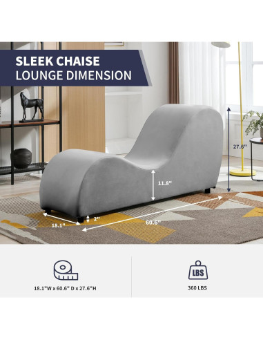 Silla Lounge Ergonómica ijuicy para Yoga y Relajación Gris Claro