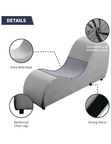 Silla Lounge Ergonómica ijuicy para Yoga y Relajación Gris Claro